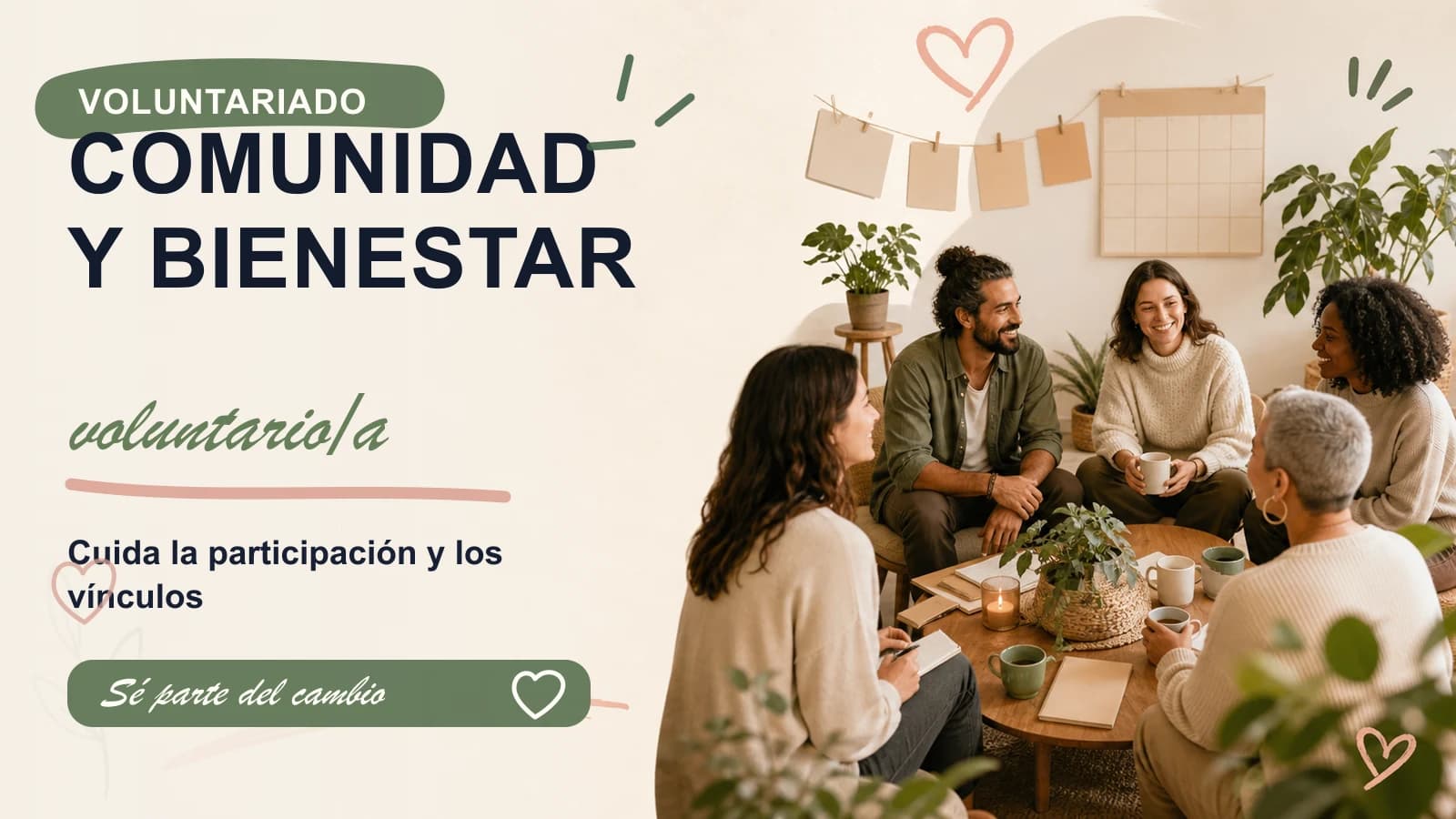 Voluntariado como coordinador o coordinadora de comunidad y bienestar